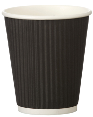 Black Triple Wall Ripple Cup 12oz