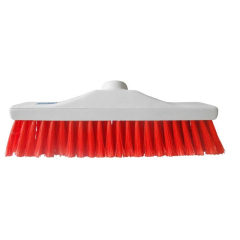 Red Hygiene Stiff Broom Head 12Inch